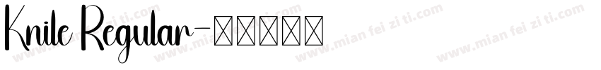 Knile Regular字体转换
